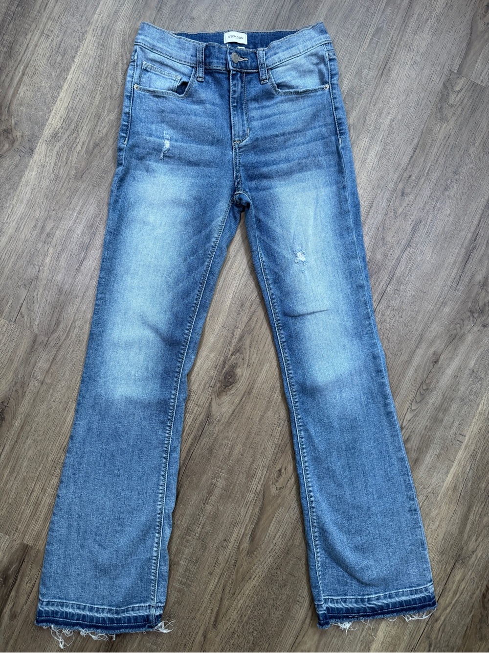 Sneak Peek Flared Leg Light Wash Jeans - Size 5 / 27